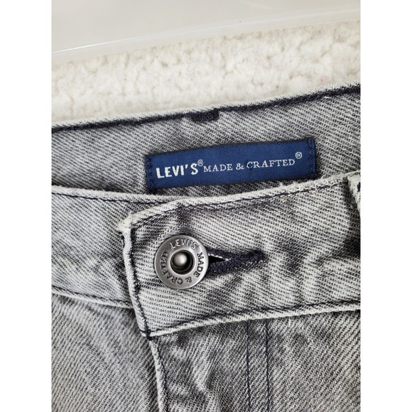 Levis Made Crafted Column Pant Jean Wmn 26x30 Gray Hi Rise Organic Cotton(28x30) - Picture 9 of 15